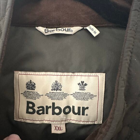 Barbour Men's Dark Green Quilted Vest Size 2XL - Picture 3 of 8